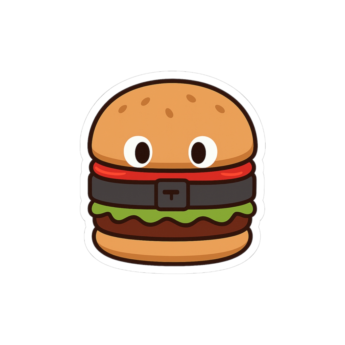 Beef Boss Poofesure Hamburger Mii Sticker | Funny Gaming Vinyl Decal