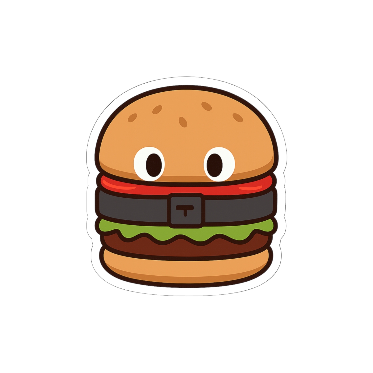 Beef Boss Poofesure Hamburger Mii Sticker | Funny Gaming Vinyl Decal