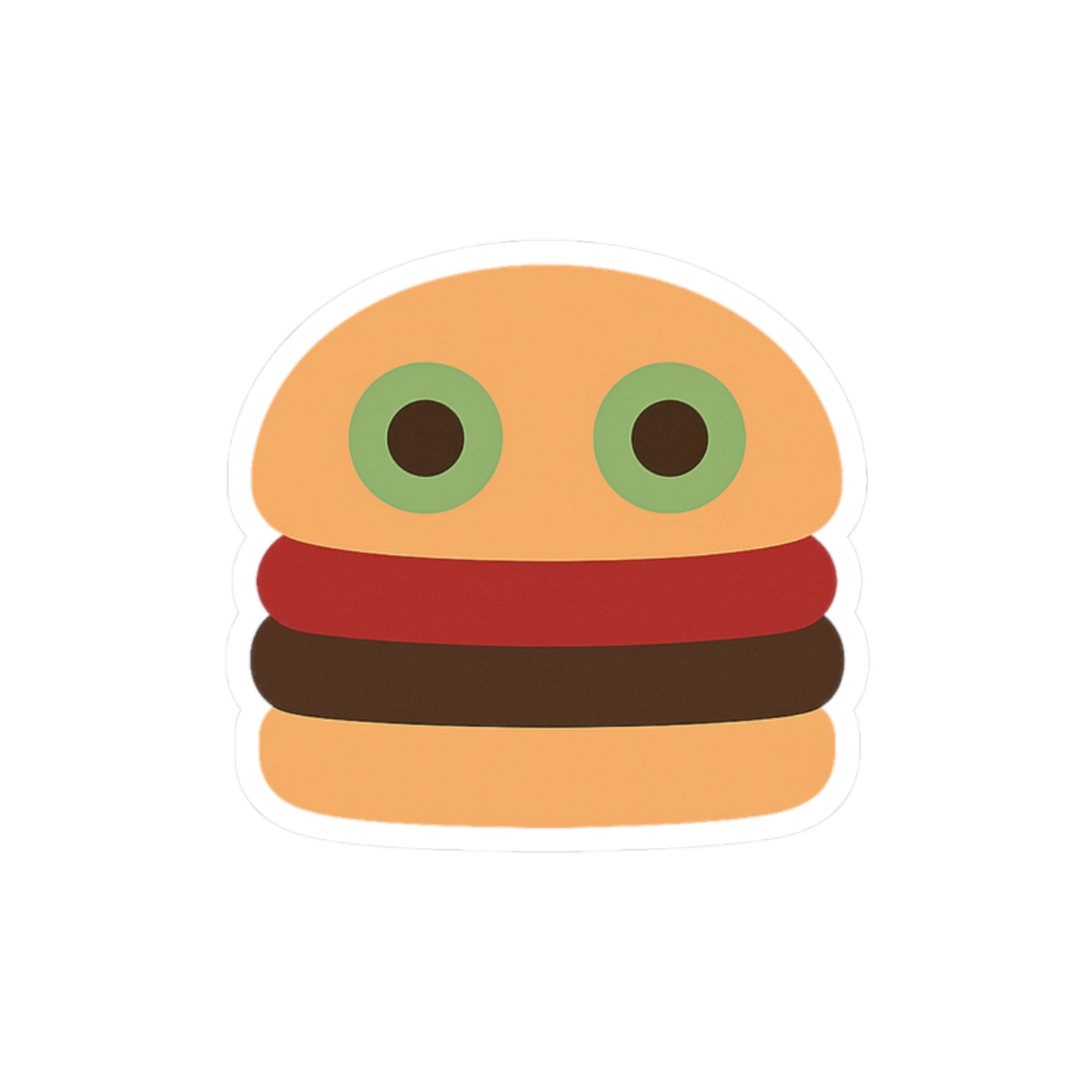 Beef Boss Hamburger Mii Funny Sticker | Full Color Fortnite Decal - alternate angle 3, merchandise