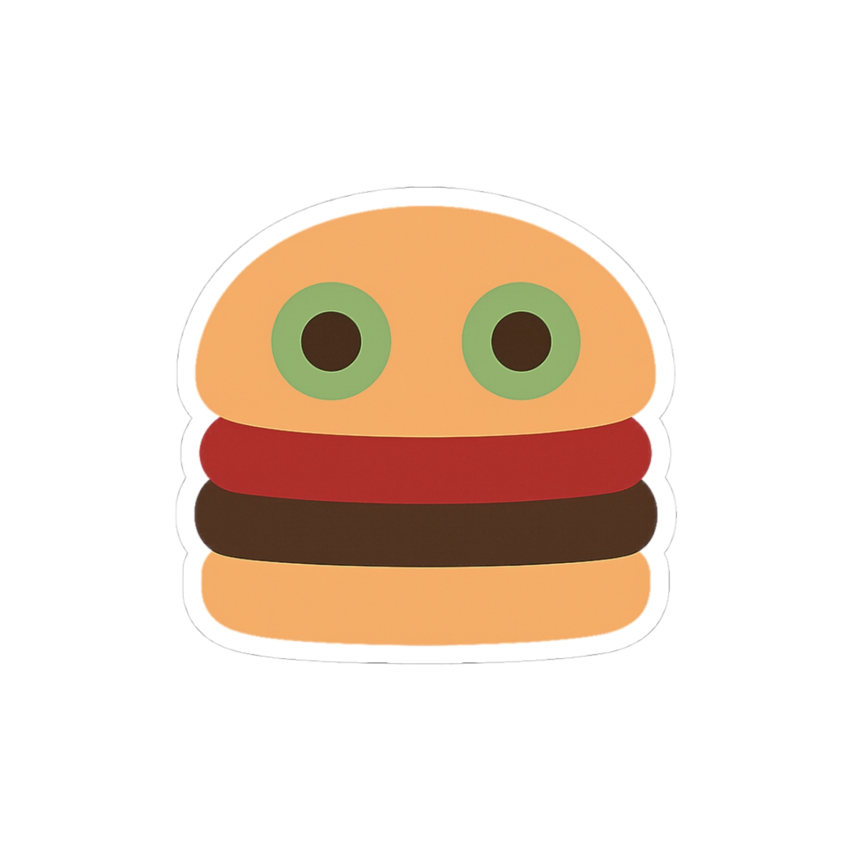 Beef Boss Hamburger Mii Funny Sticker | Full Color Fortnite Decal - alternate angle 1, merchandise