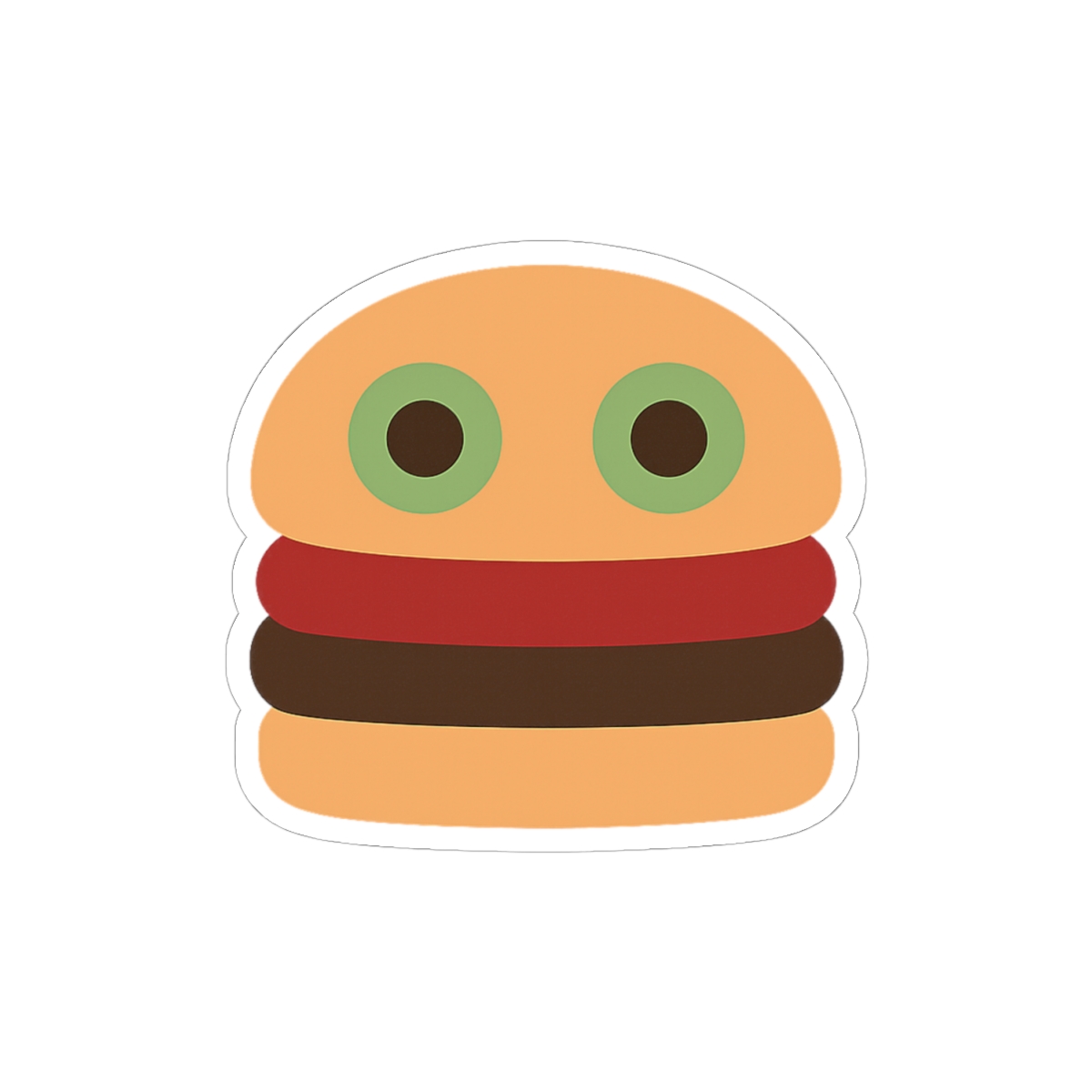 Beef Boss Hamburger Mii Funny Sticker | Full Color Fortnite Decal - alternate angle 2, merchandise