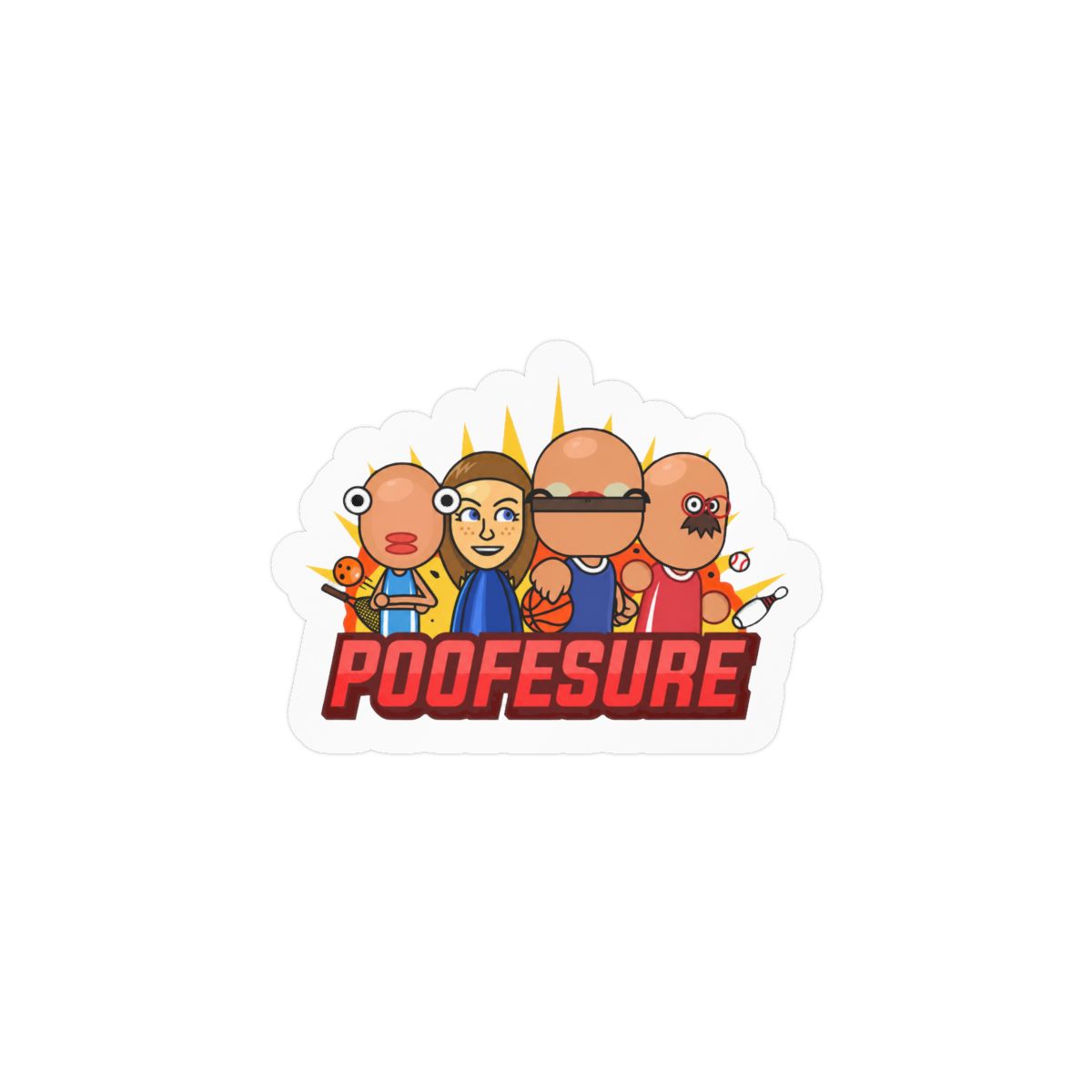 Poofesure Logo Whimsical Cute Sticker | Vinyl Decal Fan Gear - Official stickers merchandise