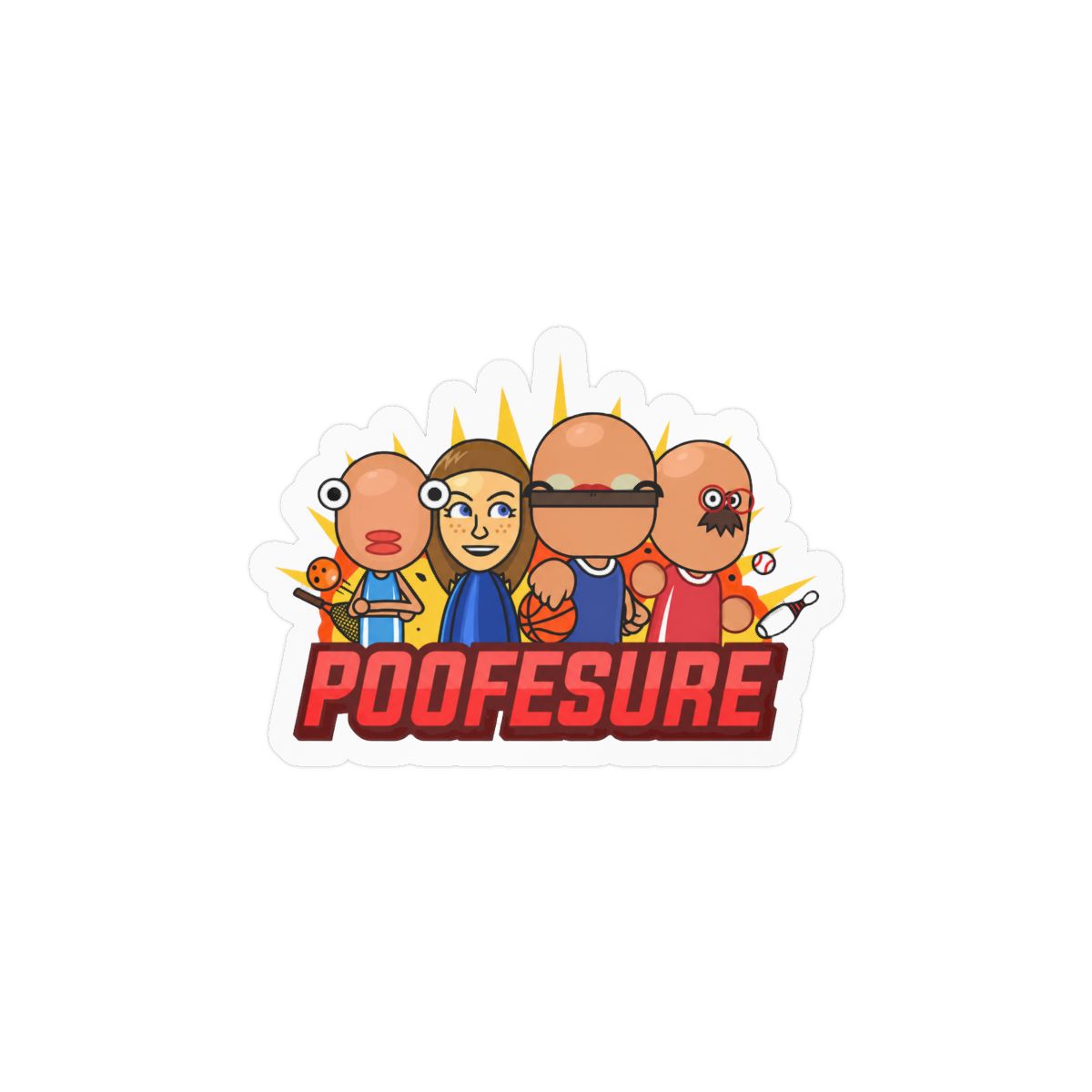 Poofesure Logo Whimsical Cute Sticker | Vinyl Decal Fan Gear - alternate angle 2, merchandise